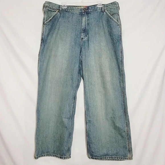 42X30‎ OLD NAVY PAINTERS Jean Vintage Men's Carpenter Jeans - Picture 1 of 8